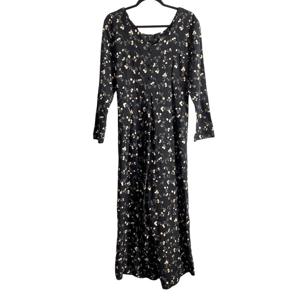 Notations Vintage Floral Print Wide Leg Jumpsuit - Picture 1 of 6